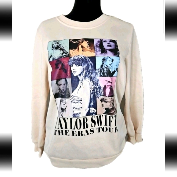 Taylor Swift Womens The Eras Tour Cream Sweatshirt S - Picture 6 of 12